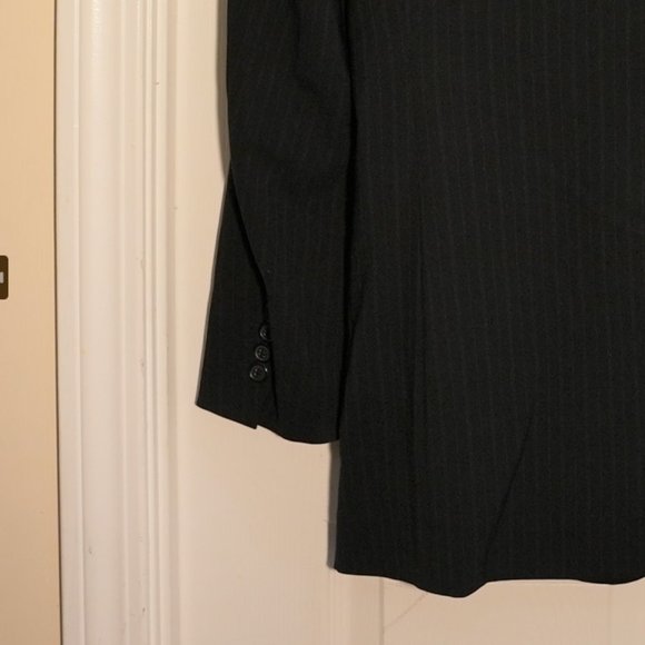 Hugo Boss Men's Single Breasted 3 Button Pinstripe Blazer Jacket Size XL Black - Picture 7 of 8